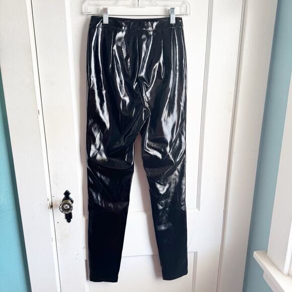 Tiger Mist Black Faux Patent Leather Leggings NWOT Going Out Statement Size XS - Picture 6 of 13